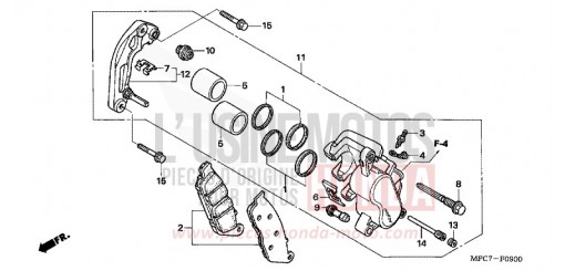 PINZA FRENO ANTERIORE FMX6505 di 2005